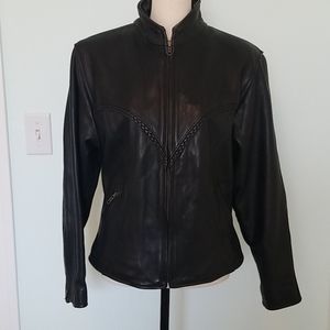 FLAWLESS BLACK LEATHER MOTO JACKET